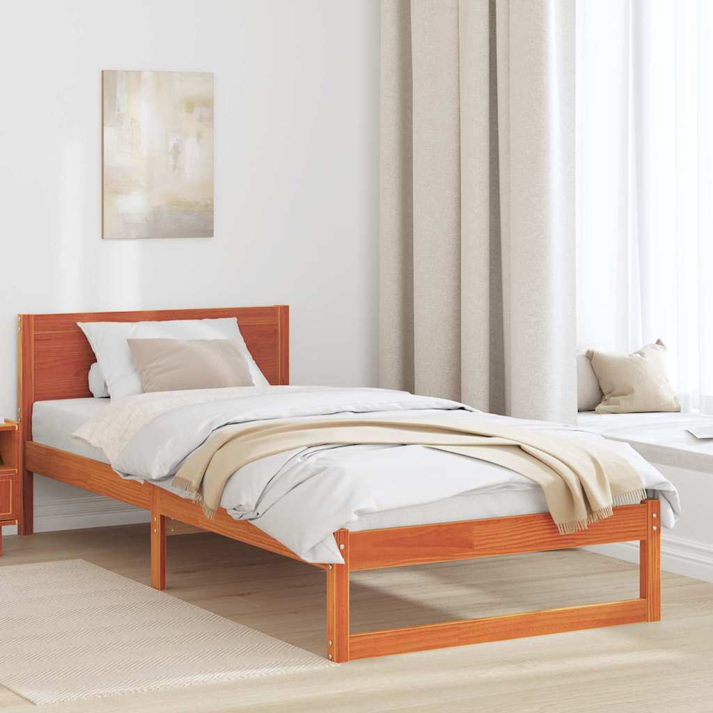 Struttura del letto Marrone cerato 80 x 200 cm Pino massello | homemem39