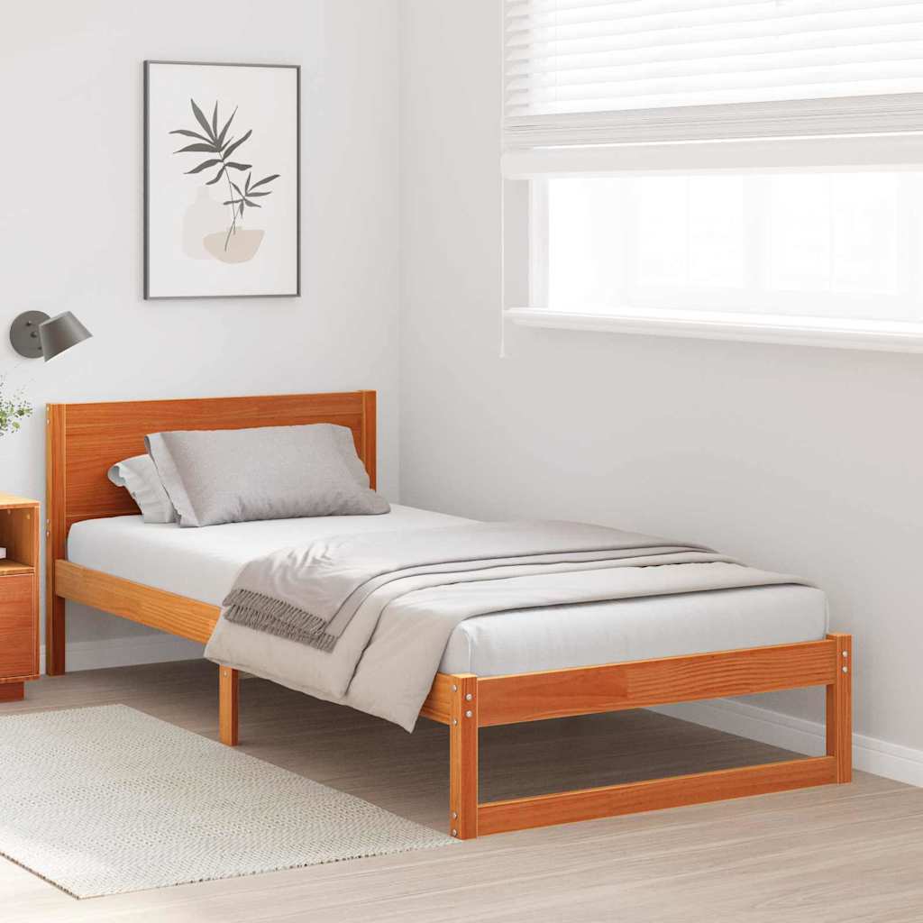 Struttura del letto Marrone cerato 80 x 200 cm Pino massello | homemem39