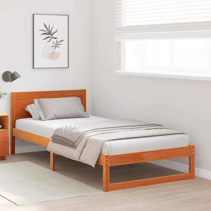 Struttura del letto Marrone cerato 90 x 190 cm Pino massello | homemem39