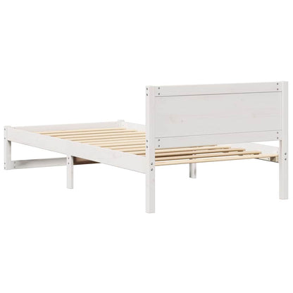 Struttura del letto Bianco 75 x 190 cm Pino massello | homemem39
