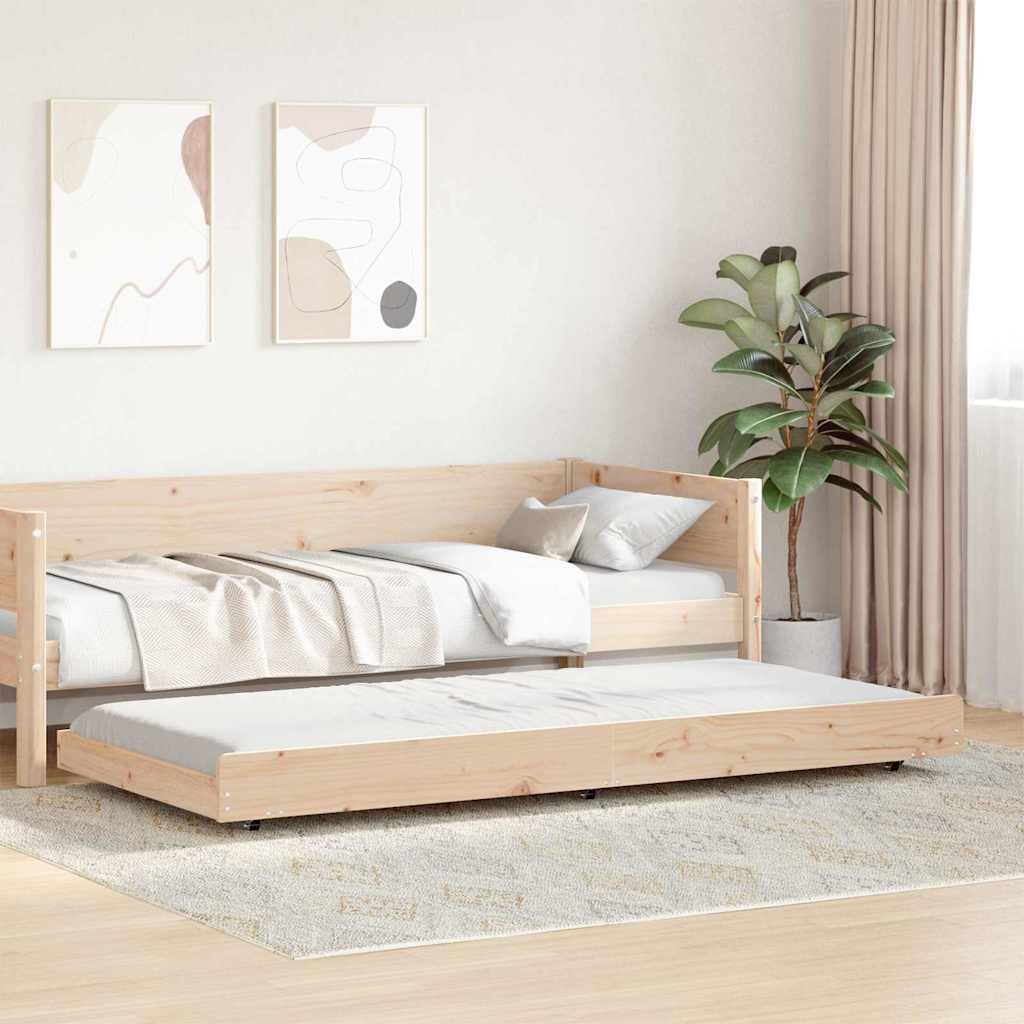 Struttura del letto Marrone 80 x 200 cm Legno massello di pino | homemem39
