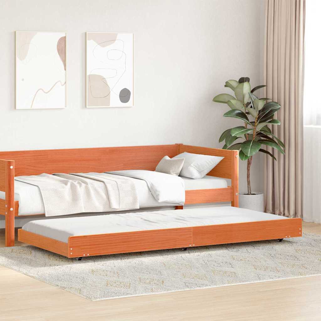 Struttura del letto Marrone cerato 80 x 200 cm Pino massello | homemem39