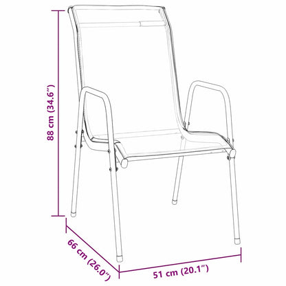 Set da Pranzo per Giardino 3 pcs Nero | homemem39