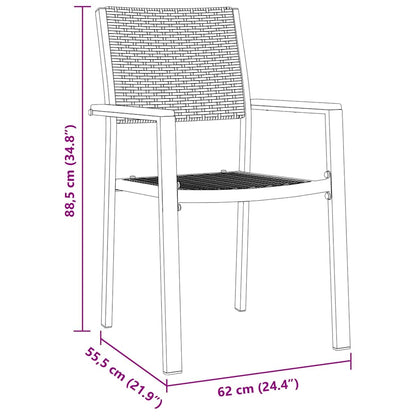 Set da Pranzo per Giardino 5 pcs Nero | homemem39