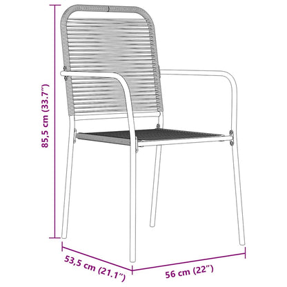 Set da Pranzo per Giardino 5 pcs Nero - homemem39