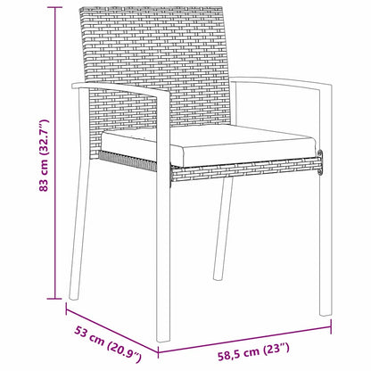 Set da Pranzo per Giardino 5 pcs Nero | homemem39