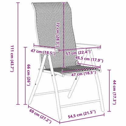 Set da Pranzo per Giardino 7 pcs Nero caffè Poly Rattan - homemem39
