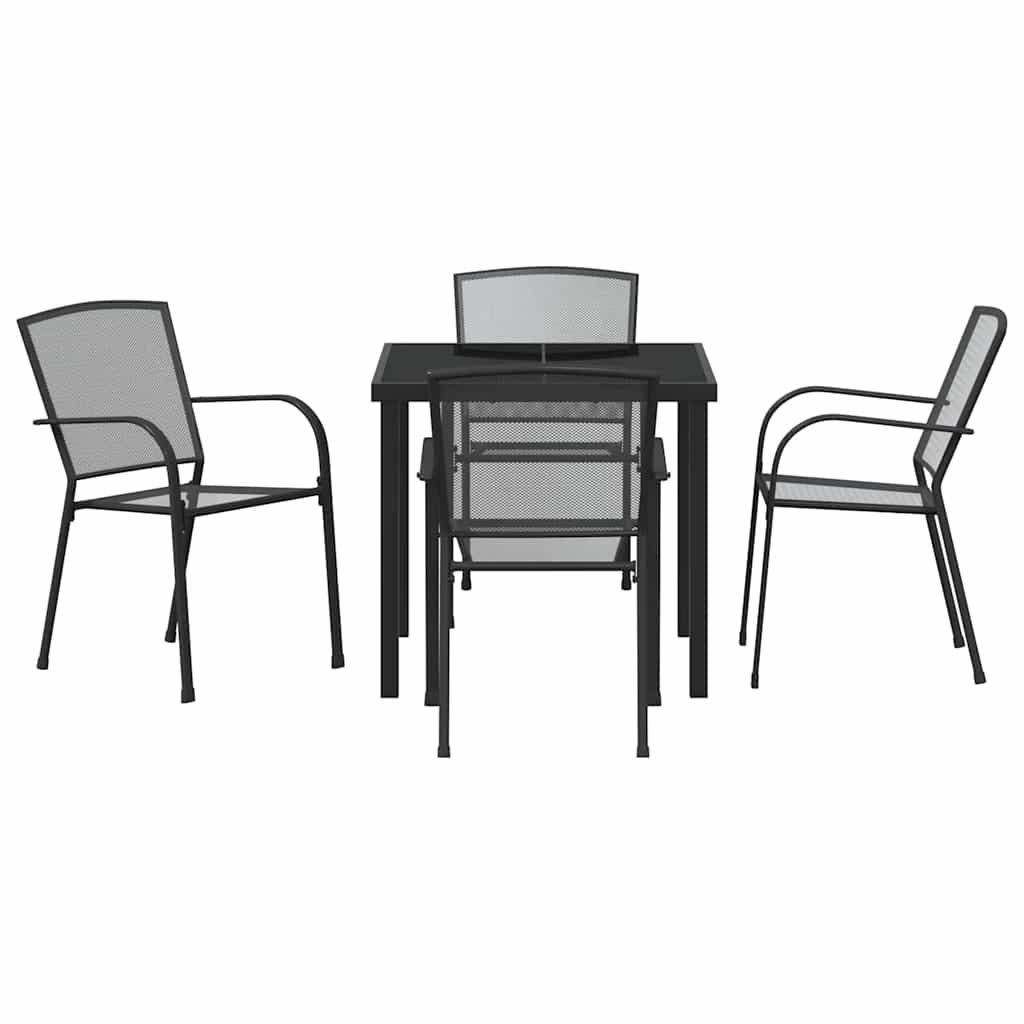 Set da Pranzo per Giardino 5 pcs Antracite | homemem39