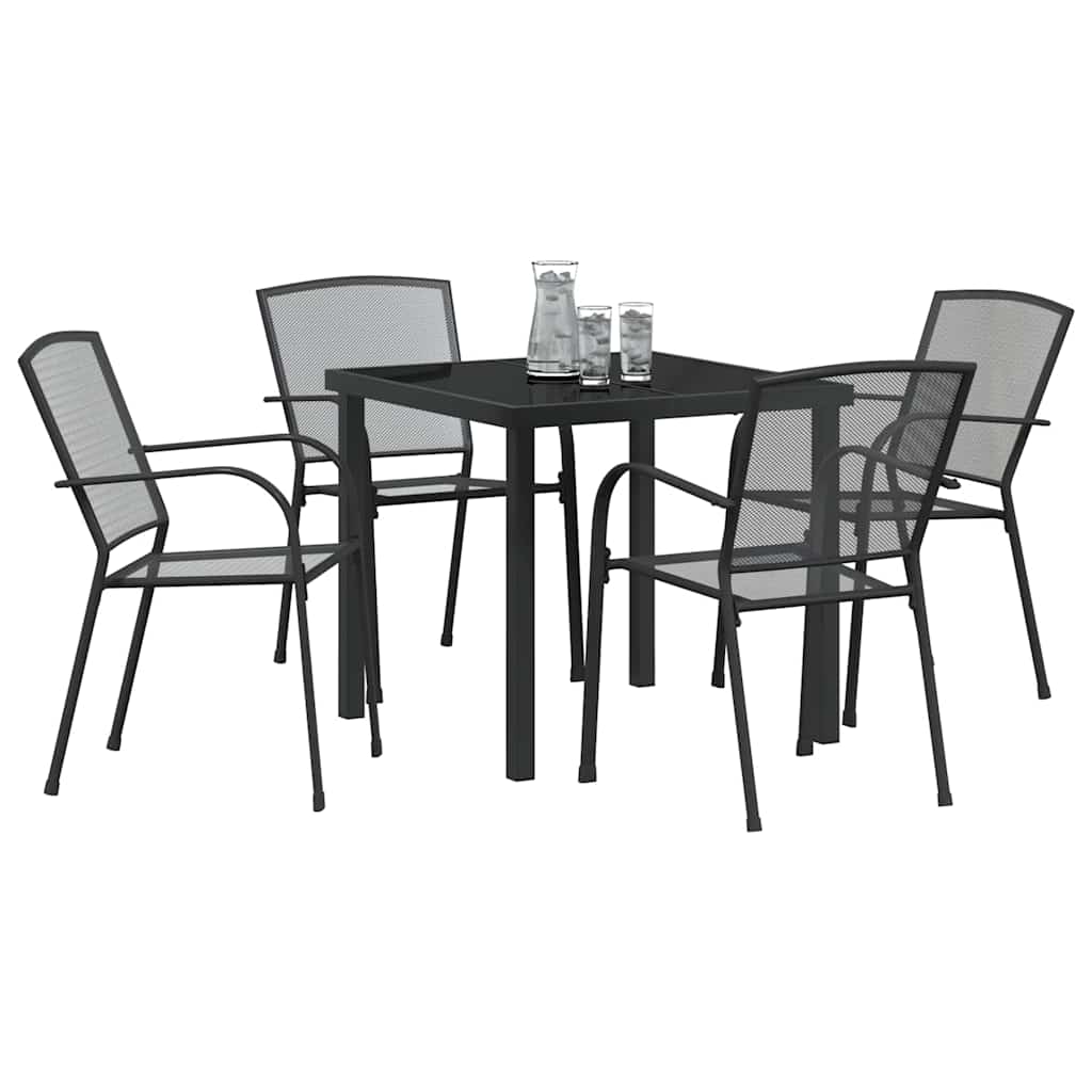 Set da Pranzo per Giardino 5 pcs Antracite | homemem39