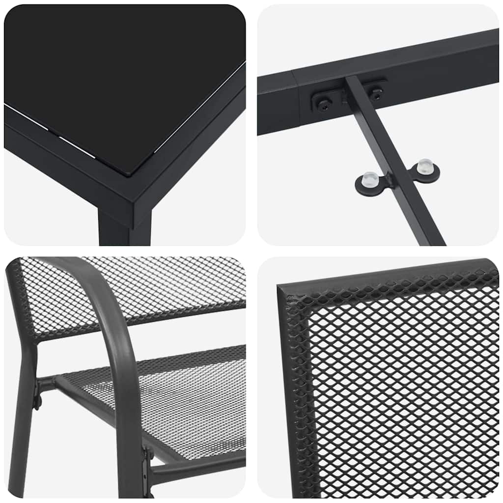 Set da Pranzo per Giardino 5 pcs Antracite | homemem39