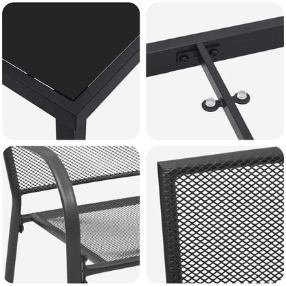Set da Pranzo per Giardino 5 pcs Antracite | homemem39