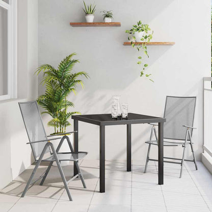 Set da Pranzo per Giardino 3 pcs Antracite Acciaio - homemem39