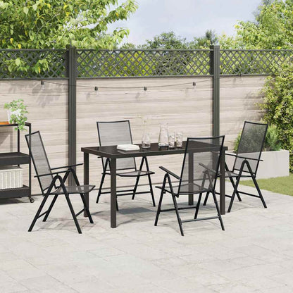 Set da Pranzo per Giardino 5 pcs Antracite Acciaio - homemem39