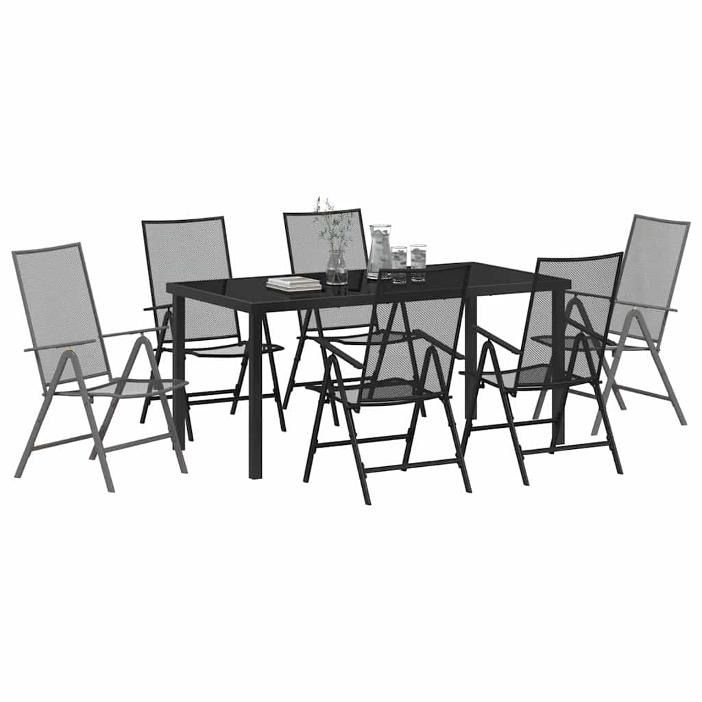 Set da Pranzo per Giardino 7 pcs Antracite | homemem39
