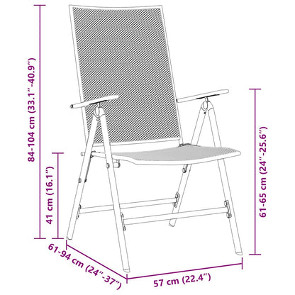 Set da Pranzo per Giardino 7 pcs Antracite Acciaio - homemem39