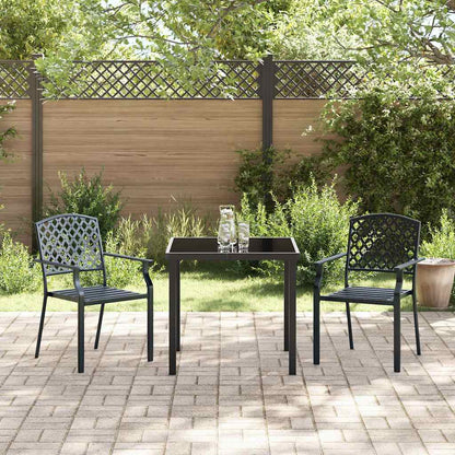 Set da Pranzo per Giardino 3 pcs Antracite Acciaio - homemem39
