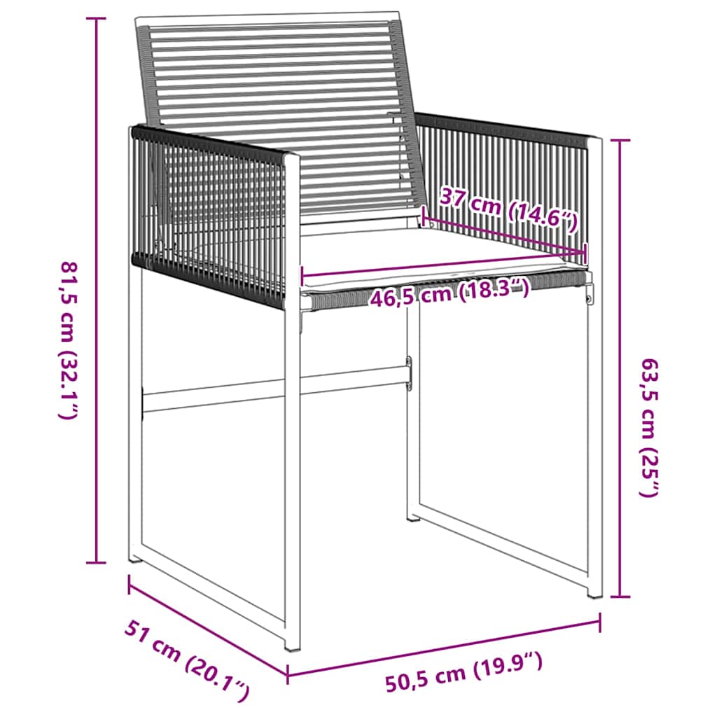 Set da Pranzo per Giardino 5 pcs Nero polyrattan | homemem39