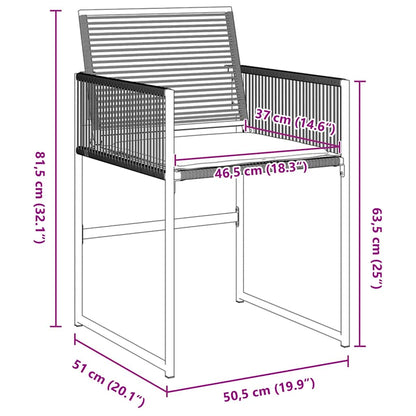 Set da Pranzo per Giardino 5 pcs Nero Poly Rattan - homemem39