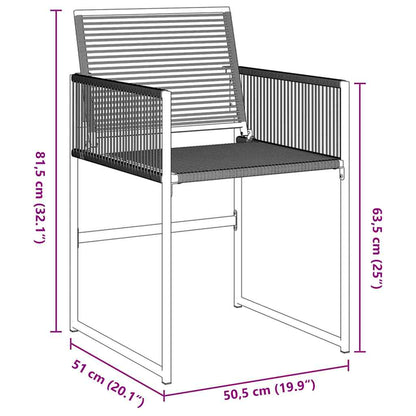 Set da Pranzo per Giardino 5 pcs Nero Poly Rattan - homemem39