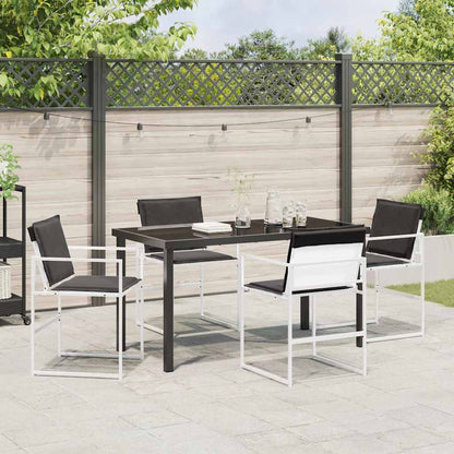 Set da Pranzo per Giardino 5 pcs Bianco