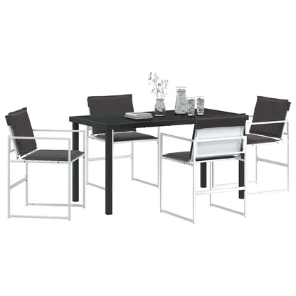 Set da Pranzo per Giardino 5 pcs Bianco