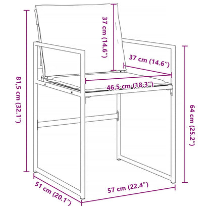 Set da Pranzo per Giardino 5 pcs Bianco