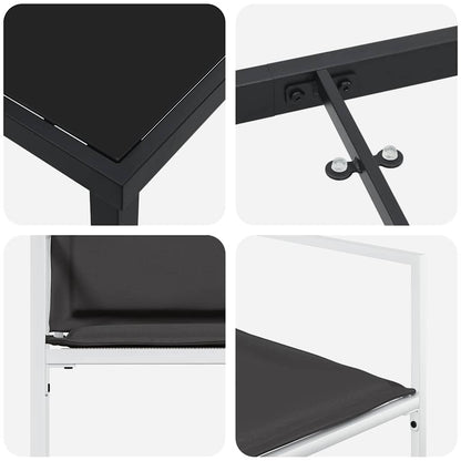 Set da Pranzo per Giardino 5 pcs Bianco