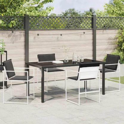Set da Pranzo per Giardino 5 pcs Bianco