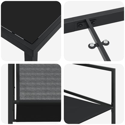 Set da Pranzo per Giardino 5 pcs Nero - homemem39