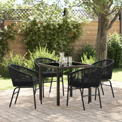 Set da Pranzo per Giardino 5 pcs Nero | homemem39