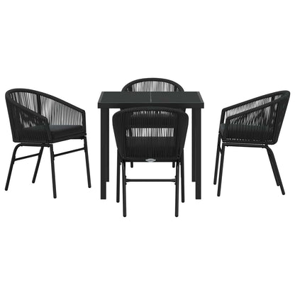 Set da Pranzo per Giardino 5 pcs Nero | homemem39