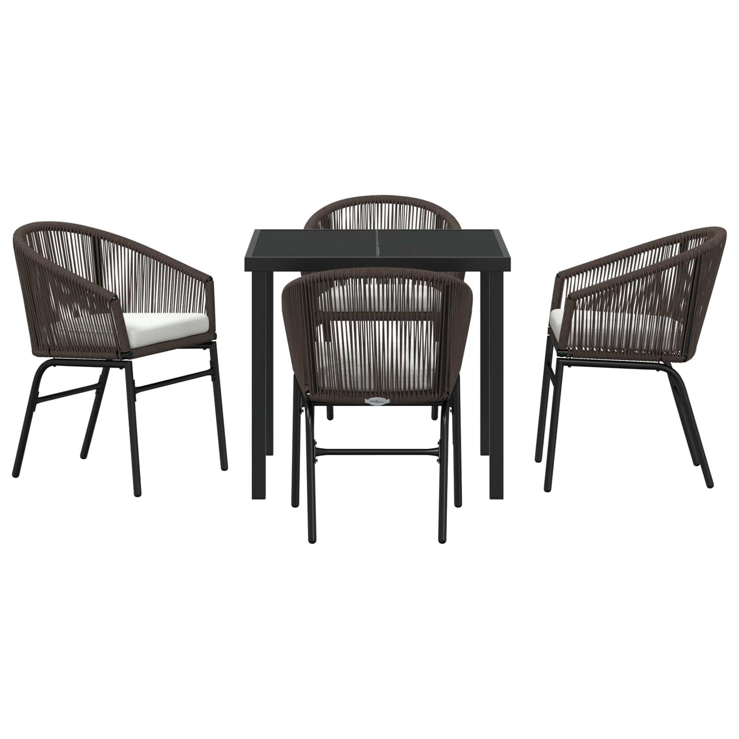 Set da Pranzo per Giardino 5 pcs Marrone | homemem39