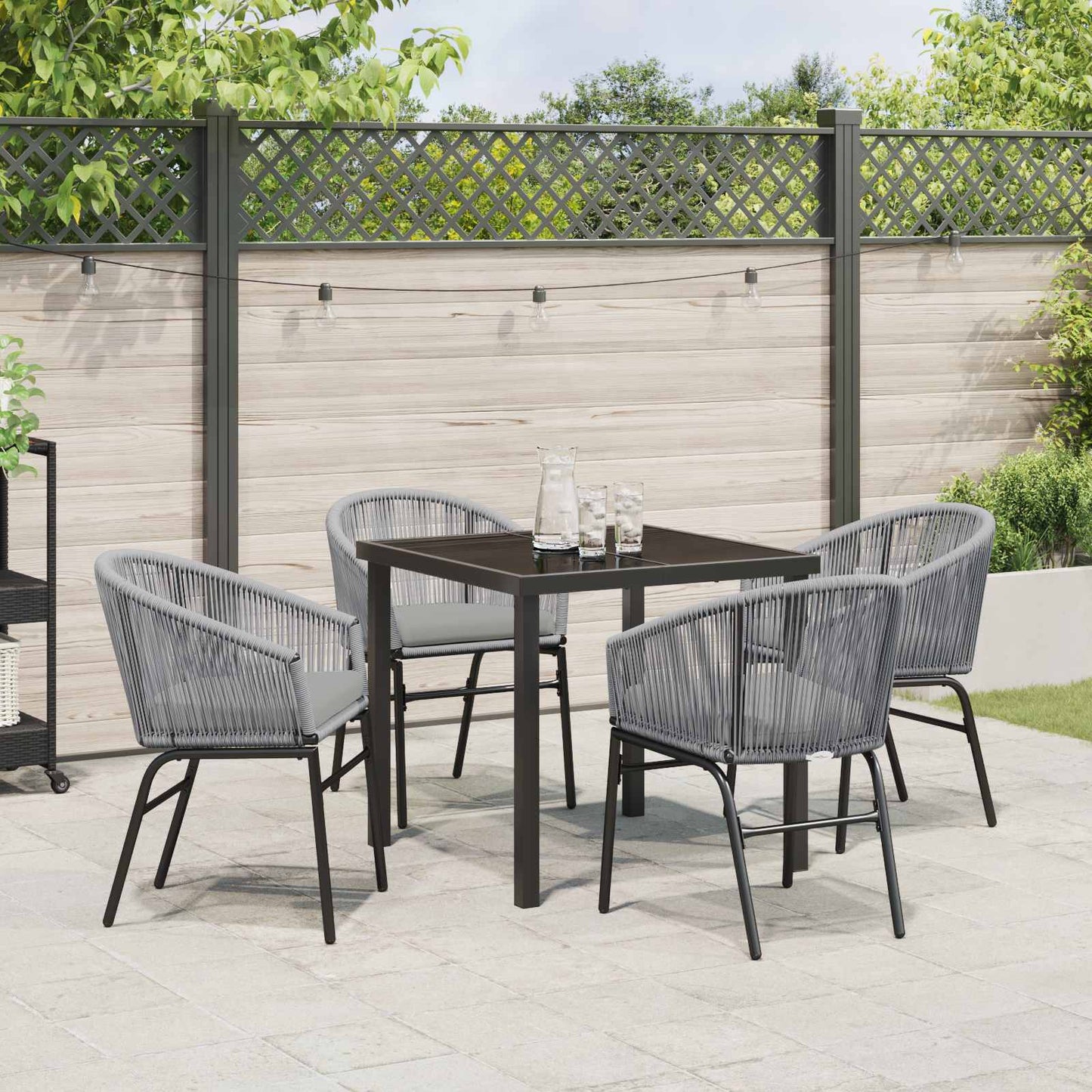 Set da Pranzo per Giardino 5 pcs Antracite | homemem39