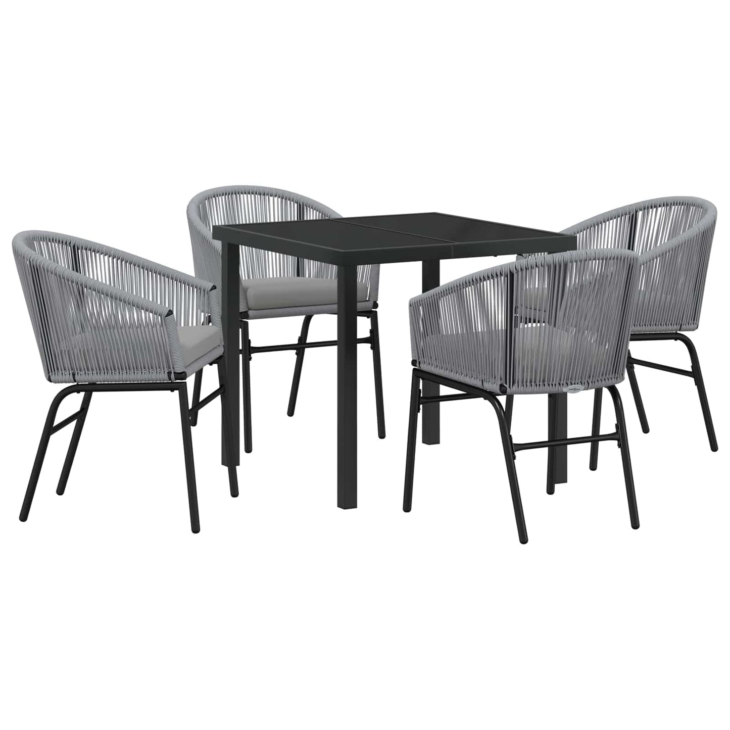Set da Pranzo per Giardino 5 pcs Antracite | homemem39
