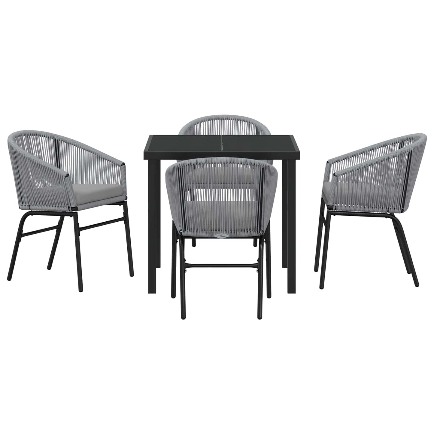 Set da Pranzo per Giardino 5 pcs Antracite | homemem39