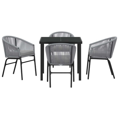 Set da Pranzo per Giardino 5 pcs Antracite | homemem39