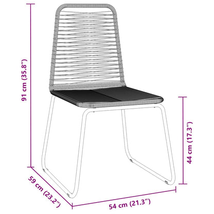 Set da Pranzo per Giardino 3 pcs Nero | homemem39