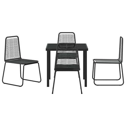 Set da Pranzo per Giardino 5 pcs Nero | homemem39