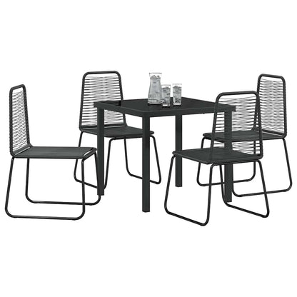 Set da Pranzo per Giardino 5 pcs Nero | homemem39