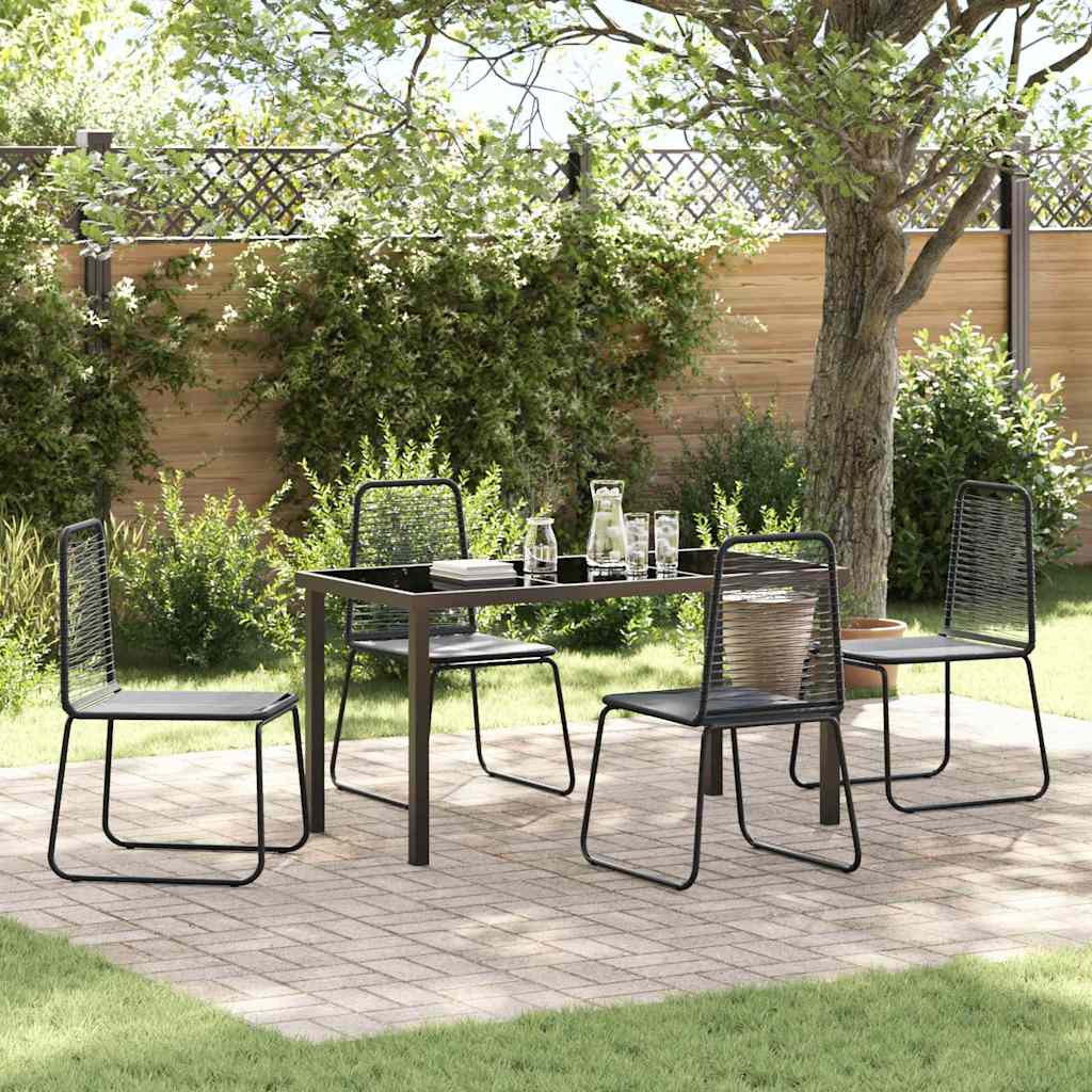 Set da Pranzo per Giardino 5 pcs Nero | homemem39