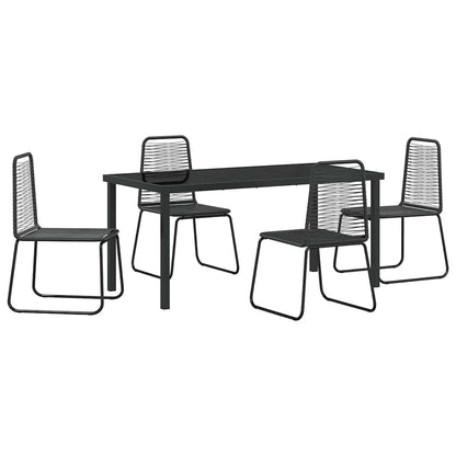 Set da Pranzo per Giardino 5 pcs Nero | homemem39