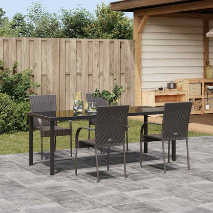 Set da Pranzo per Giardino 5 pcs Marrone | homemem39