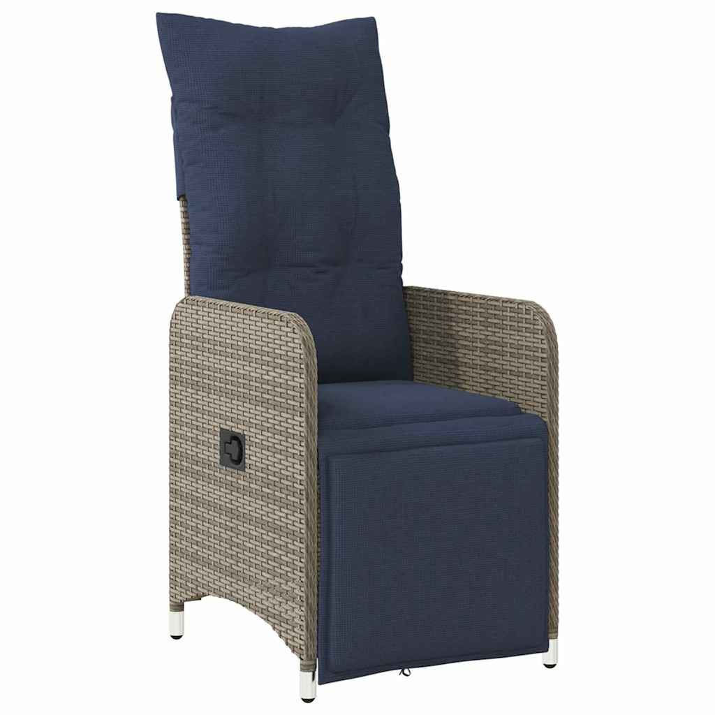 Set da Pranzo per Giardino 3 pcs Grigio polyrattan - homemem39