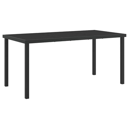 Set di tavolo e sedie con cuscino 7 pcs Nero Rattan in PE | homemem39