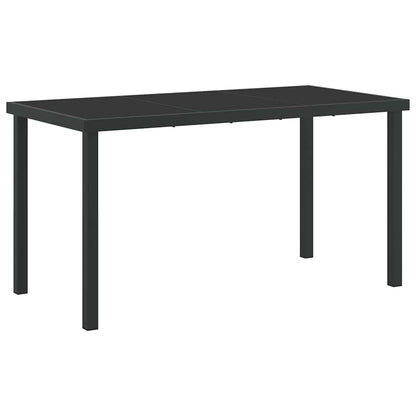 Set da Pranzo per Giardino 5 pz Grigio polyrattan | homemem39