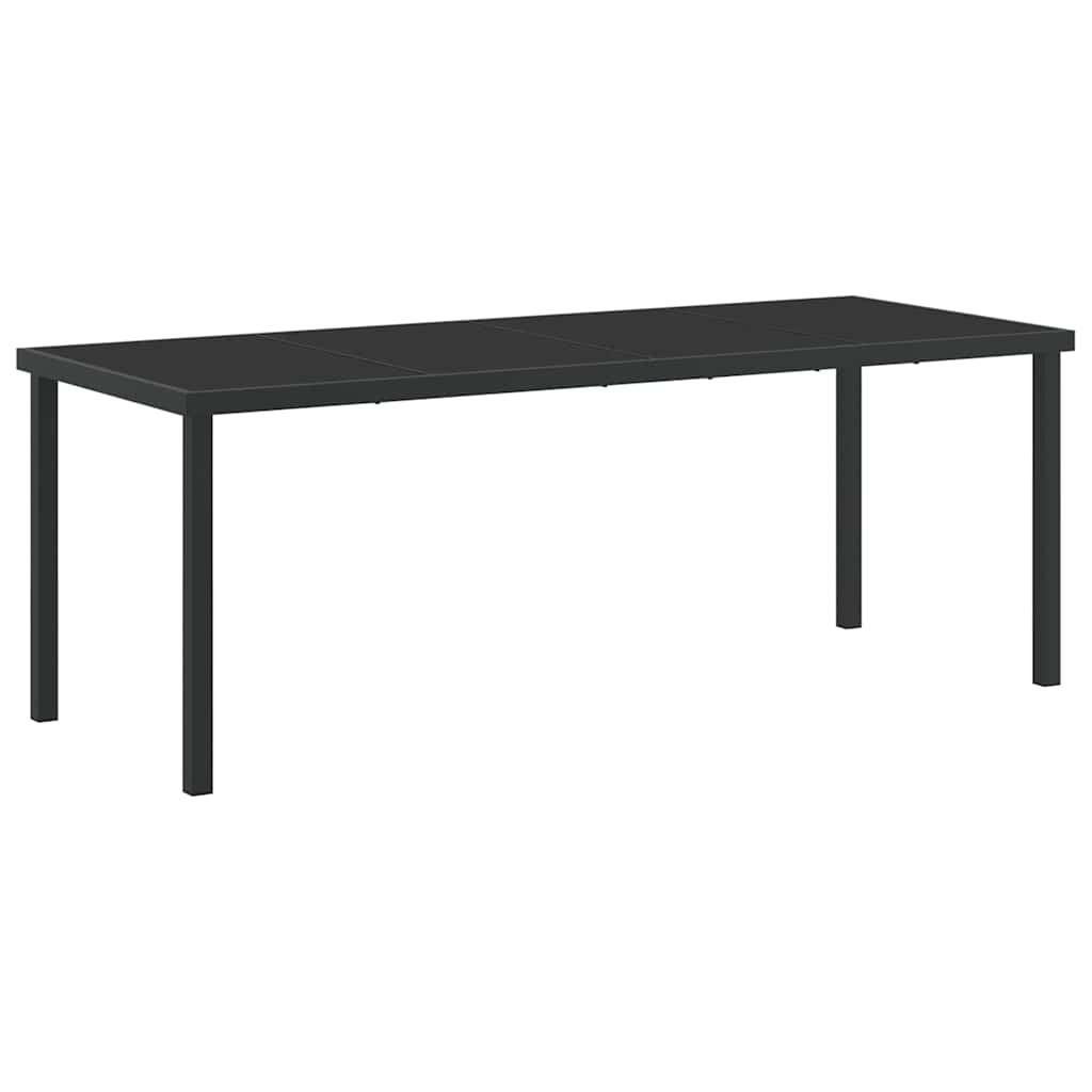 Set da Pranzo per Giardino con cuscino 7 pcs Nero polyrattan | homemem39