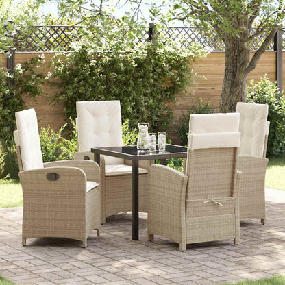 Set da Pranzo per Giardino 5 pcs Beige polyrattan - homemem39