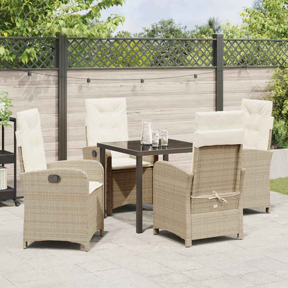 Set da Pranzo per Giardino 5 pcs Beige polyrattan - homemem39