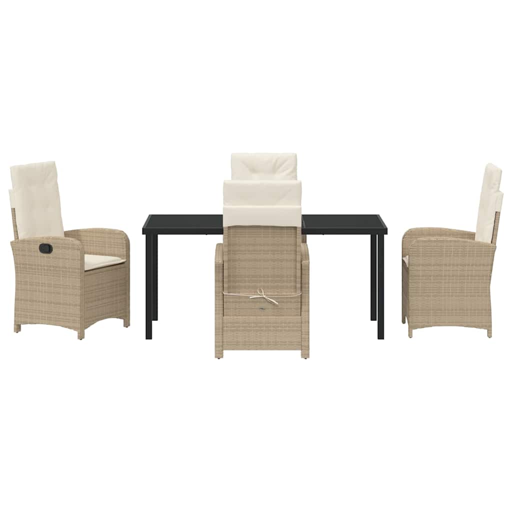Set da Pranzo per Giardino 5 pcs Beige polyrattan - homemem39