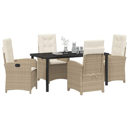 Set da Pranzo per Giardino 5 pcs Beige polyrattan - homemem39